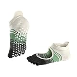 Yoga-Socks with Grips for Women, Cushioned-Toeless-Five-Toe Non-Slip Socks for Pilates, Barre,...