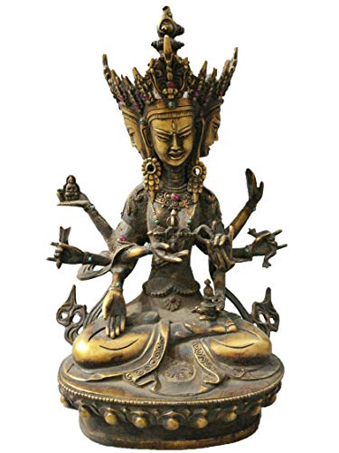 Statue de Bouddha en cuivre doré pour harmoniser l'énergie du foyer