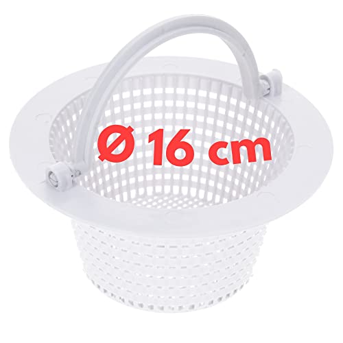 Per schiumatoi con un portacestello di 16 cm di diametro. Flusso d'acqua ottimale grazie alla dimensione del foro del setaccio di 2-3mm. L'acqua scivola in modo ottimale attraverso il contenitore di raccolta, lo sporco rimane nell'inserto dello skimmer.