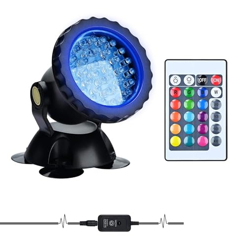 Projecteurs sous-marins LED 3W DC12V avec télécommande étanche pour bassin