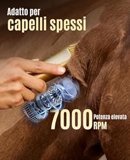 oneisall tosatrice per cavalli pelo lungo professionale Rasoio per cavalli, Tagliacane silenzioso, tagliacapelli professionale domestici con motore potente da 7000RMP