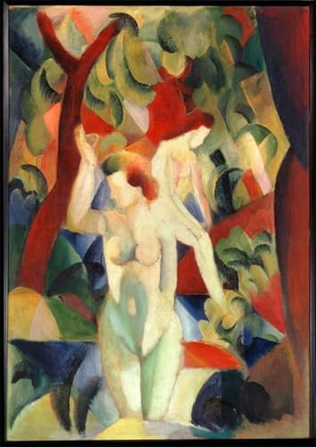 Peinture murale Baigneuses d'August Macke : impression sur toile premium de 60x90cm