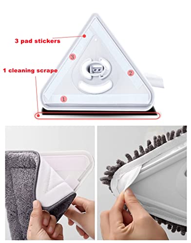 75 Inches Long Handle Microfiber Dust Mop Cleaner for Cleaning Wall, Ceiling Washer and Baseboard Duster with Adjustable Extended Pole and 4 Removable Washable Head Pads