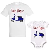 vespa et3 125 primavera quotazioni  La Ruotante Coppia T-Shirt e Body Neonato Maniche Corte Tale Padre Figlio Adatto per Vespa et3 Blu Jeans Coordinato - Body 12-18 Mesi, XS
