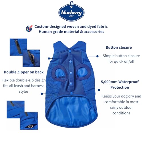 Coupe-vent imperméable matelassée pour chien grand protégeant du froid - 3