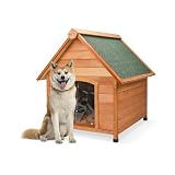 AQPET Cuccia per Cani in Legno XL/XXL da Esterno con Tetto...