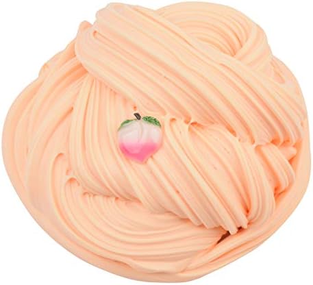 Keemanman Peach Butter Slime, DIY Slime Supplies Kit for Girls and Boys, Stress Relief Toy Scented Slime Toy for Kids Education, Party Favor, Gift and Birthday (7oz)