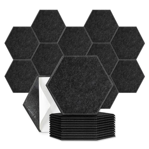 12 Pack Hexagon Acoustic Panels 11.8