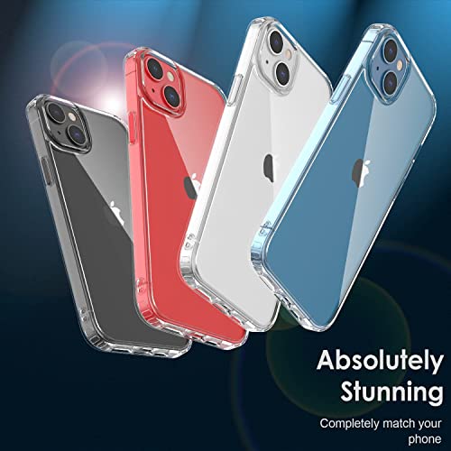 Image of Vaku Luxos Glassy Series for iPhone 14 Plus Cover Case, Crystal Transparent, Non-Yellowing, Shockproof, Scratch Resistant, Slim, Thin, Military-Grade Protection Back Cover