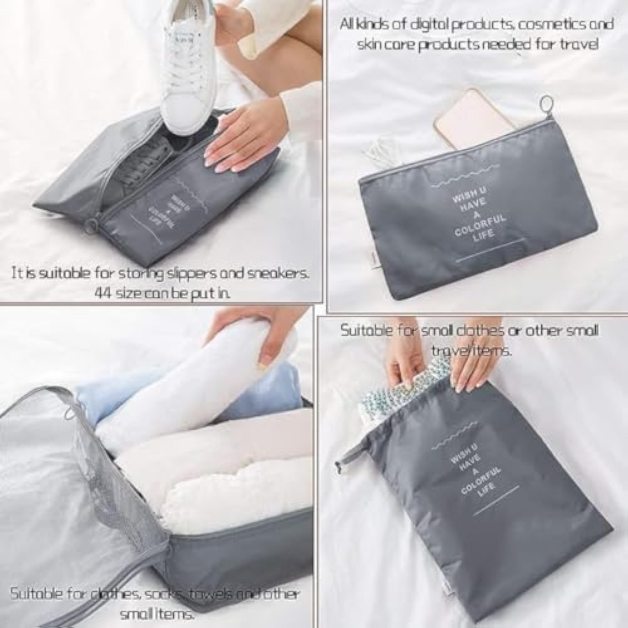 7 Set Travel Organizer Bag with Packing Cubes