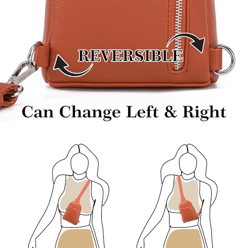 Image of INICAT Travel Sling Bag, Anti Theft Crossbody Bag for Women | RFID Blocking, 8 Card Slots, Back Zippered Pocket, Metal Zippers,Switchable Strap