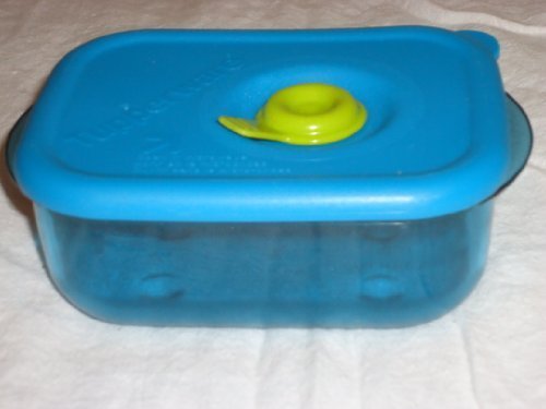 Tupperware Vent N Serve Small Rectangle 1c/260ml in Peacock Blue