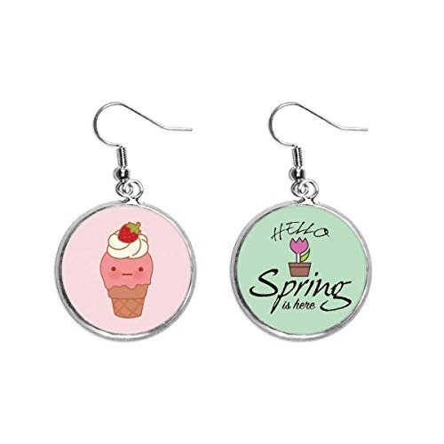 Pendientes de fresa con expresión de helado alegra tu estilo con joyas de primavera