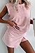 Fashionable Summer 2-Piece Dress Set: Sleeveless Tank and Split Skirt in Soft Pink | (US 8-10) M