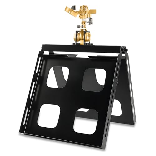 Rooftop Sprinkler for Wildfire Ember Protection Solid Copper 360 Adjustable Head Cast Copper Tee Rated to 200 PSI 180 Adjustable Galvanized Steel Roof Base 3/4 in Connection Up to 3300 Sq Ft