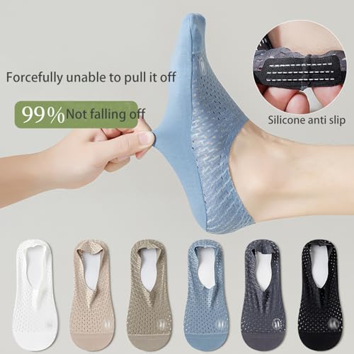 High-End Ice Silk Mesh Socks,Invisible Non-Slip Breathable Ice Silk Socks,Ultra Thin Socks Non Slip No Show Socks2