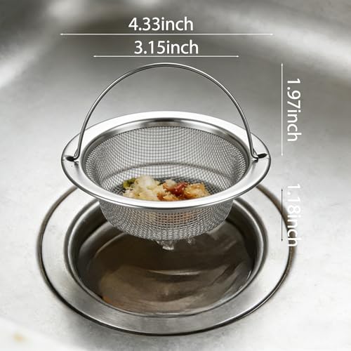 Colador para desagüe de fregadero de acero inoxidable 4.3 pulg miniatura 3