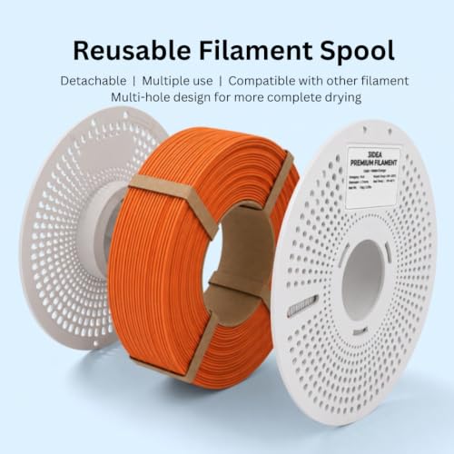 Image of 3IDEA PLA Matte 3D Printer Filament 1.75mm, Grey, 1KG with Reusable Spool, Dimensional Accuracy ±0.02mm, Premium Matte Finish, Smooth & Consistent Printing