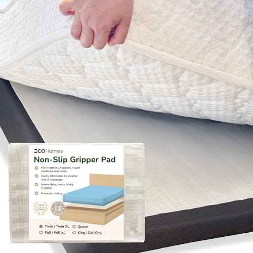 ECOHomes Non Slip Mattress Gripper Pad Stop Mattress, Keep Topper from Sliding - Anti Slip Grip Pads Holder Stop Couch Cushion, Sofa Cushions, Patio & Furniture to Prevent Sliding (Twin/Twin XL)