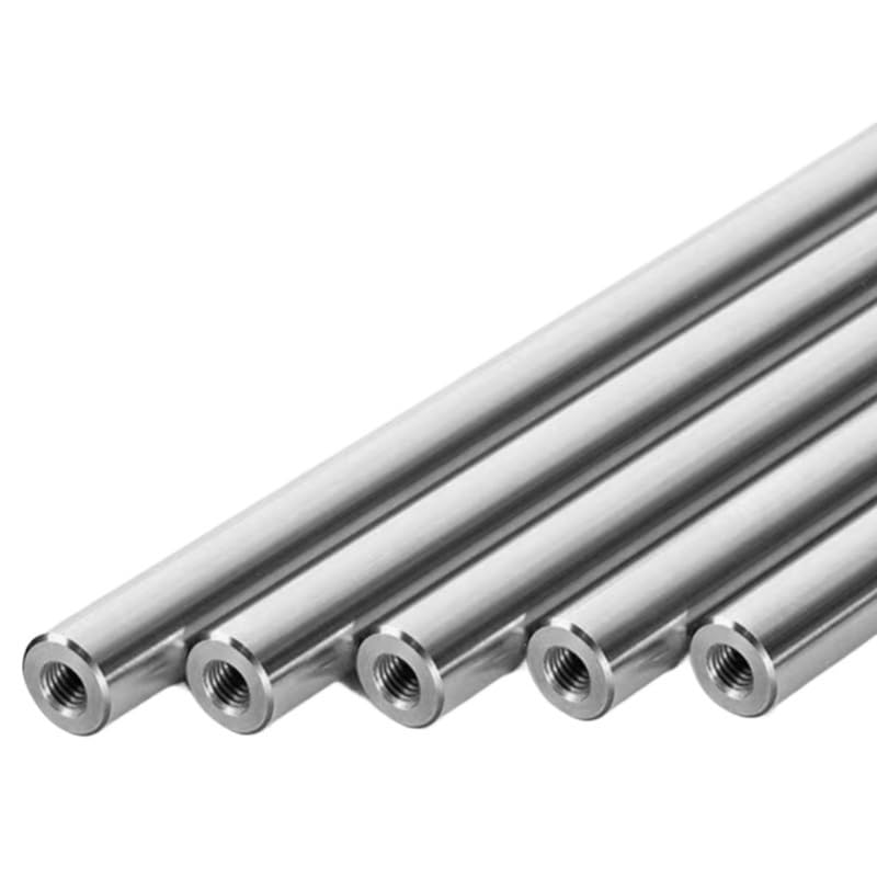 2 ejes lineales cromados con extremos roscados: OD8-25 mm, longitud: 100-1000 mm, varillas de tierra de precisión con agujeros de rosca M4-M8 (OD12 mm (M6 x 12 mm), 150 mm
