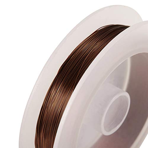 Miniatura 2 de Benecreat 100m 0.3mm Alambre De Cobre Marrón Cable Metálico Accesorios De Manualidad Para Diseño De Bisutería