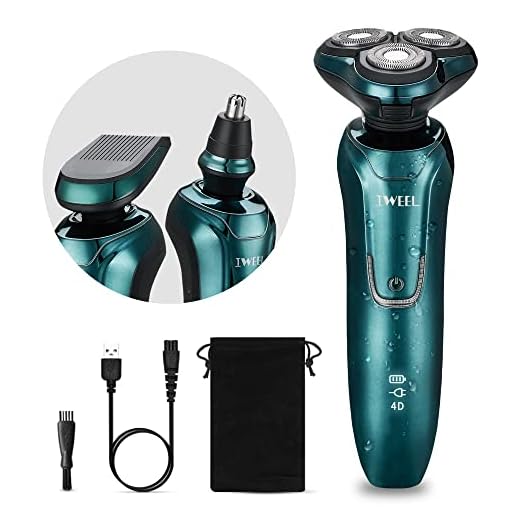 Electric Razor for Men, Mens Electric Razors Beard Shavers for Men Face 3 in 1 Rotary Shavers Nose Sideburn Trimmer Cordless Rechargeable Shaving Kit Wet Dry Use