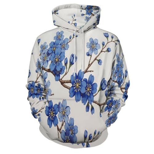 Pull imprimé en 3D fleurs de prunier pour vos sorties urbaines
