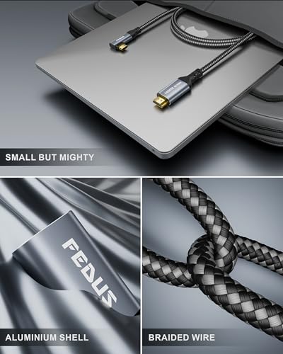 Image of FEDUS ARC-X4K Premium Type C to HDMI Cable 4K@60Hz (Braided) | USB C to HDMI Adapter for Monitor /TV | Thunderbolt 3 /4 Compatible with iPhone 15 /16, MacBook Pro /Air, iPad, Samsung S24 /S25 (DeX)