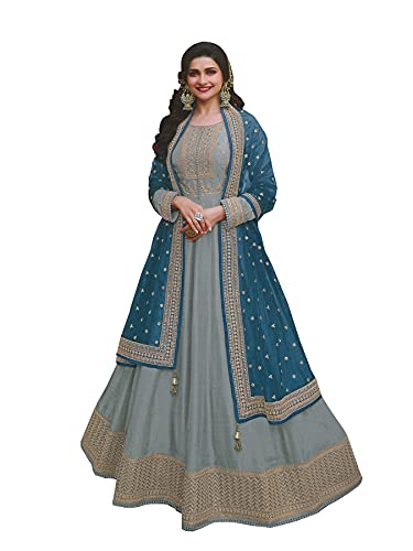 STELLACOUTURE Indian ready to wear gown type salwar kameez for women with rich dupatta 2227-O