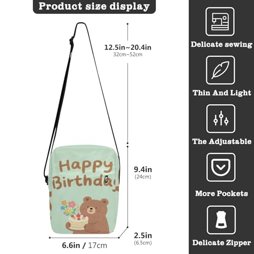 Happy Birthday Beer Green messenger bags crossbody bag Shoulder Handbags Adjustable Strap for work business3