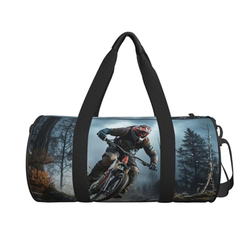 Travel Bag For Women,Mountain Bike Tournament Print Personal Item Duffle Bags,Weekend Travel Duffel Tote Bag,Travel Sport Gym Bag For Men,Airplane Travel Essentials For Flying2