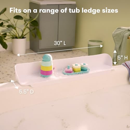 Image of Frida Baby Splash Bathtub Shelf Allows Kids to Splash with No Mess, Shelf Barrier Prevents Water from Escaping Out of the Tub, Extend & Use As Surface to Play On, Attaches to Tubs & Folds to Put Away