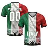 Generico Maglietta Sportiva Personalizzabile per 2026 – Scegli Nome, Numero e Squadra, 18 Varianti Colore, Top Estivo Leggero a Maniche Corte, Regalo Originale per Uomo e Adolescenti