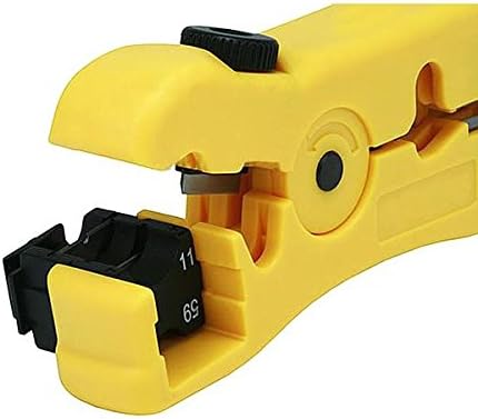 Miniatura 4 de alicate pelacables universal para cables redondos o chatos, trenzados no blindados, Cat5, Cat6, y coaxial.
