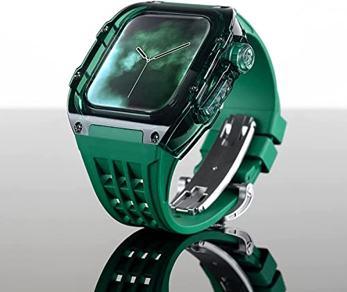 Coque Apple Watch Ultra 49mm transparente et bracelet caoutchouc SCHIK - 2