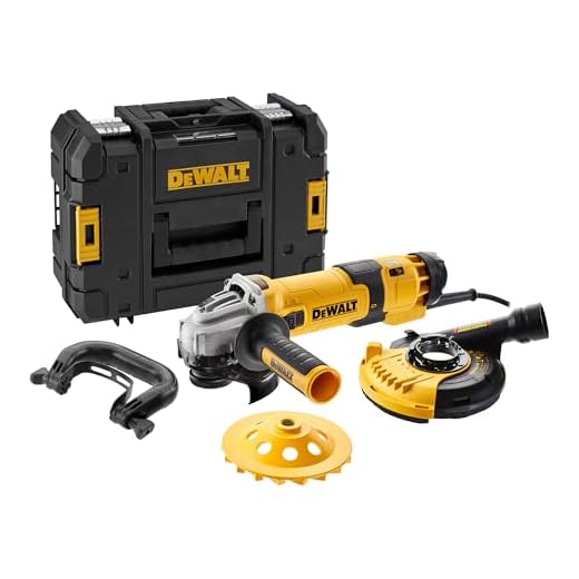 Fai Da Te DEWALT 1500W 125mm Smerigliatrice Angolare a Velocità Variabile con Interruttore No-Volt - Kit di Levigatura, DWE4257KT-QS