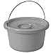 Drive Medical Folding Bedside Commode Seat with Commode Bucket and Splash Guard,...