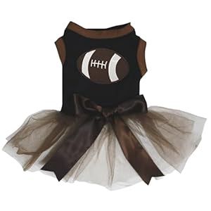 Petitebella Rugby Puppy Dog Dress (Black/Brown, Large)