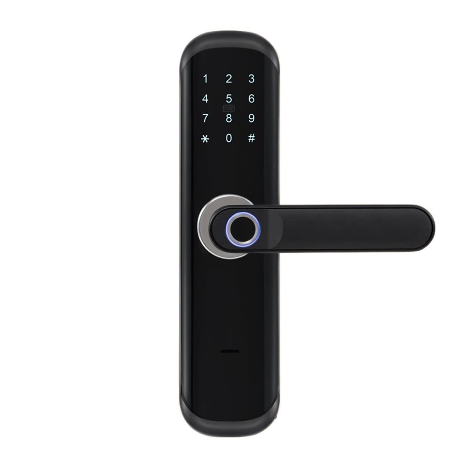 Keyless Zamek do drzwi wejściowych Blokada linii papilarnych WiFi APP Karta IC Kod cyfrowy Elektroniczny zamek do drzwi Home Latch Lock X3 Inteligentny zamek do drzwi (Kolor: Pojedynczy język) (22x225