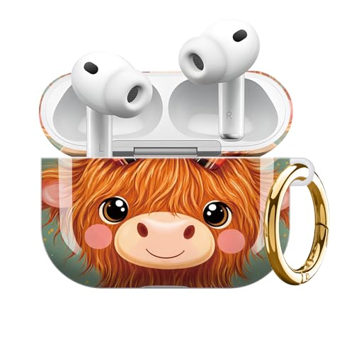 Coque Airpod Pro 3 antichoc TPU verrouillage sécurisé motif vache