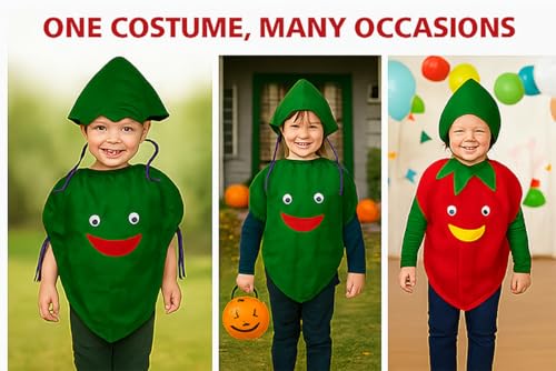 Image of FancyDressWale Fruit & Vegetable Fancy Dress Costume for Kids | Free Size 2-10 Years | School Fancy Dress, Stage Shows, Theme Parties