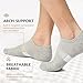 Sunew 8 Pairs No Show Socks Womens Athletic Ankle Footies Low Cut Running Casual Socks Light Grey Medium
