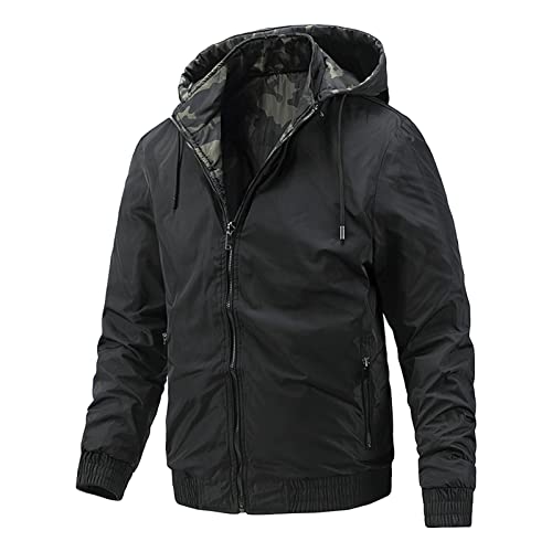 Veste militaire camouflage homme coupe-vent léger automne hiver zippé