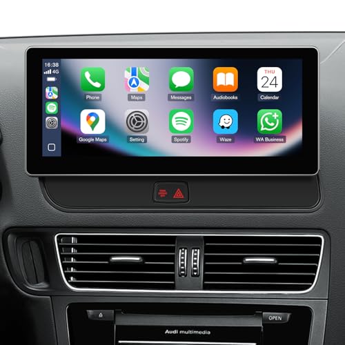 10.25 Inch Wireless CarPlay Stereo for Audi Q5 SQ5 2009-2017 with Audi Multimedia (3GMMI) System | HD Touch Screen | Dual OS (OEM+Linux) Car Radio USB Video Playback Mirroring