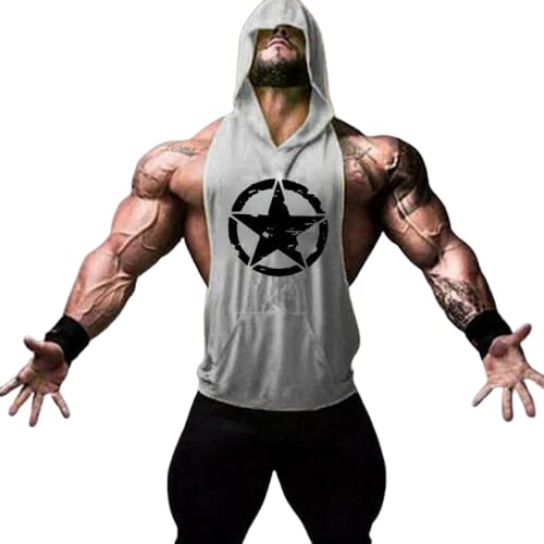 MASCARI Men's Regular Sleeveless Polyester Vest | Anti-Microbial | Anti Odor, Breath tech Super Soft & Comfort Fit Gym Vest for Workout(Star Hood)-picture-35