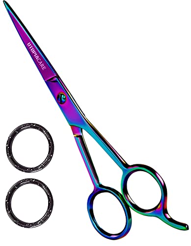 Image of Utopia Care Hair Cutting and Hairdressing Scissors 6.5 Inch, Premium Stainless Steel Shears with Smooth Razor and Sharp Edge Blades for Salons, Men, Women and Kids, Rainbow