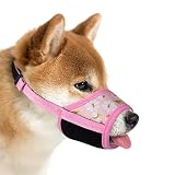Ohcozzy Dog Muzzle, Soft Nylon Muzzle Anti Biting Barking Chewing for Small Medium Large Dogs with F