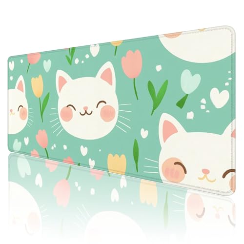 Tapis de souris pissenlit XXL pour grand bureau setup gaming et design
