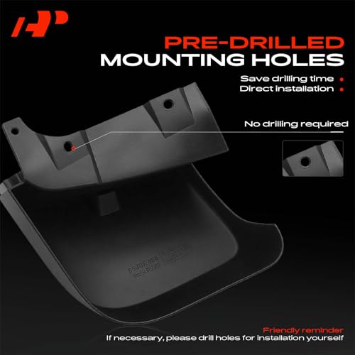 Image of A-Premium Mud Flaps Compatible with Mitsubishi | for Mitsubishi L200 2015-2018, No Drilling Required Mud Guards with Hardware Accessories, Set of 4 Front and Rear
