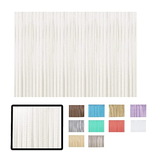 LucaHome - Cortina Puerta Exterior e Interior | Cortina de Puerta en PVC alumnio | Cortina fácil instalación | Evita Insectos y bichos (Gris Blanco, 90cm) Cover